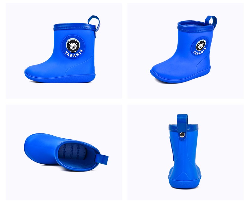TARANIS Children's rain shoes spring and autumn boys and girls antiskid baby rubber boots rain boots fashion children's water shoes middle tube