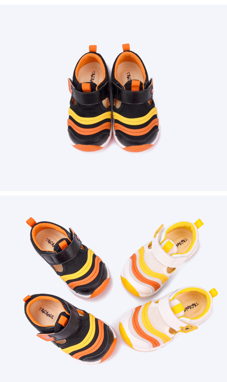 TARANIS Caterpillar children's shoes summer boys baby net cloth breathable sports shoes bao Toe kick prevention function walking shoes women