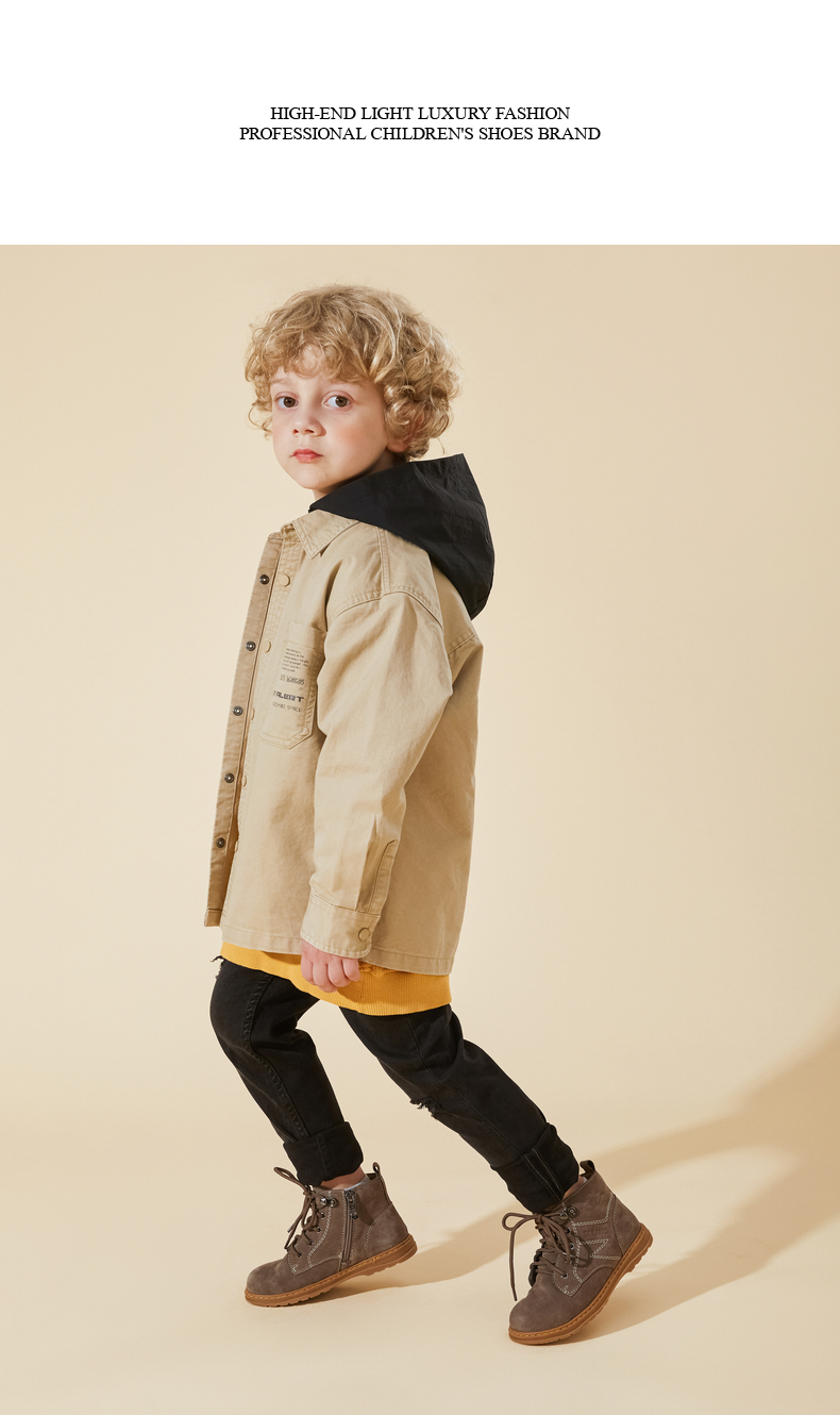 TARANIS Autumn new boys non - slip soft bottom children's boots runway show small short boots single boot