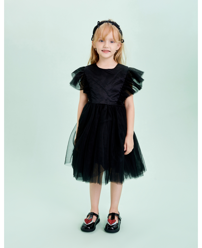 TARANIS Spring new girls shoes children single shoes soft soles children love princess shoes show black leather shoes