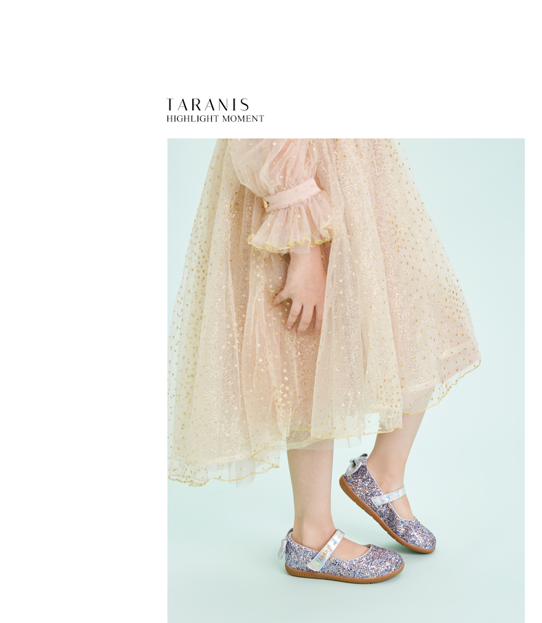 TARANIS Spring new girls shoes princess children's small leather shoes non-slip soft sole performance shoes girls single shoes