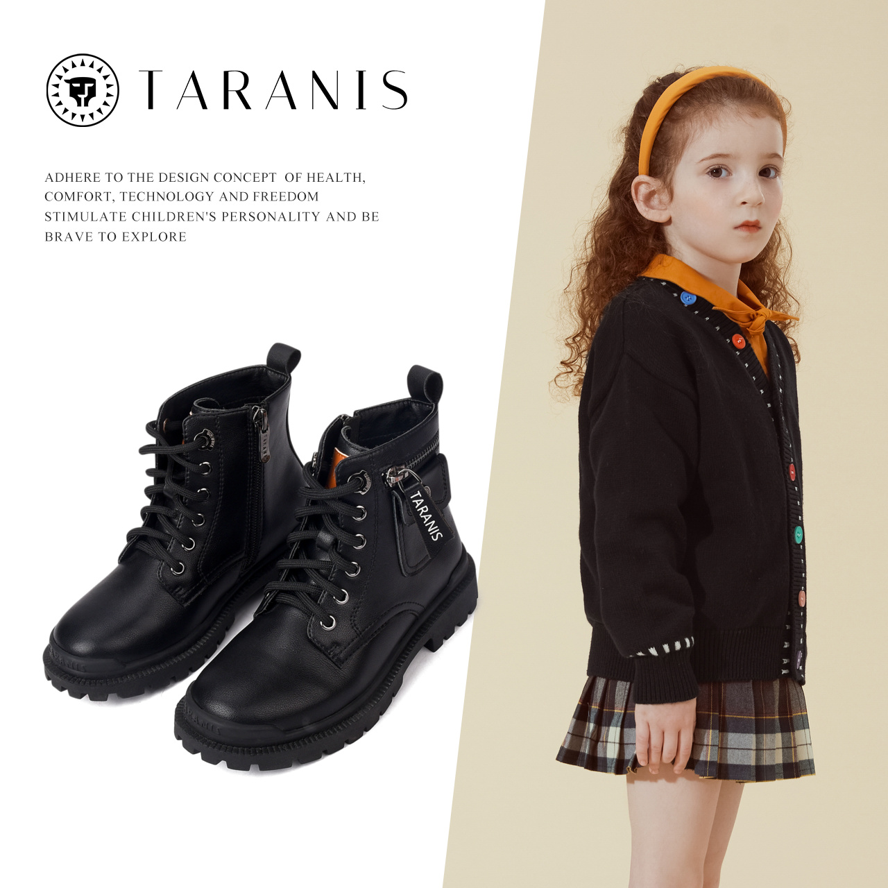 Bottes d'hiver classiques à lacets TARANIS pour enfants - Temu France