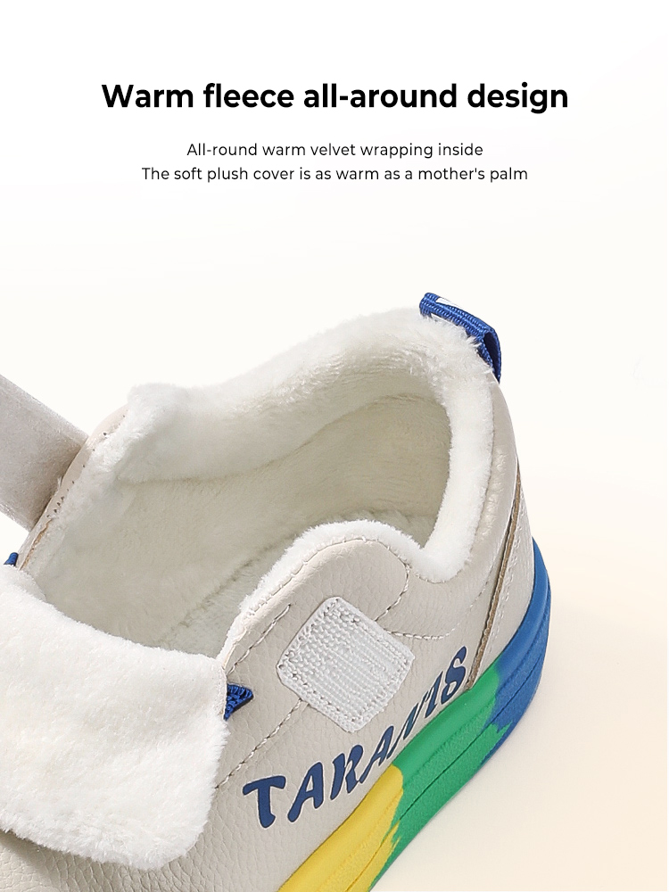 TARANISkids Winter New Fleece Warm Board Shoes Kindergarten Indoor Shoes