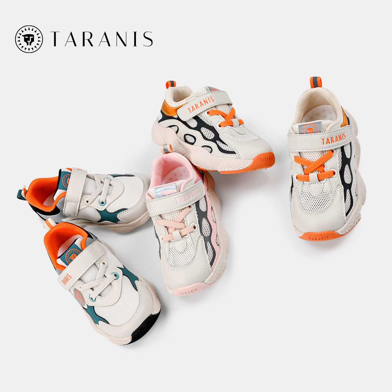 TARANIS Spring new boys' shoes children's running shoes children's sports shoes soft sole basketball shoes