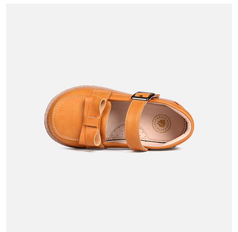 TARANIS Spring New Girls Single Shoe Children Bow Brown Soft Soles Show Shoes Children Princess Shoes