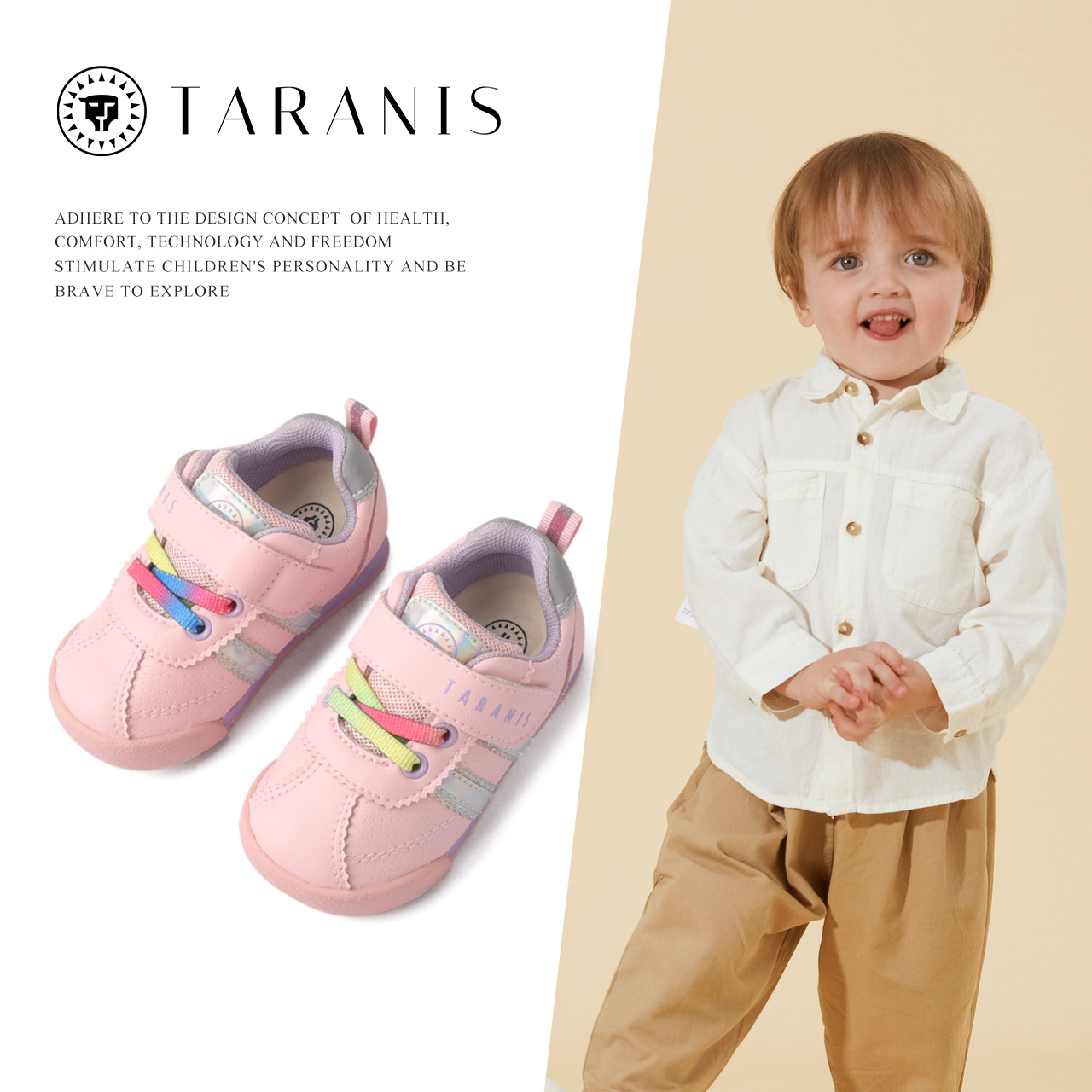 TARANIS Baby toddler shoes non-slip soft soles functional shoes autumn new bread shoes children's sports shoes