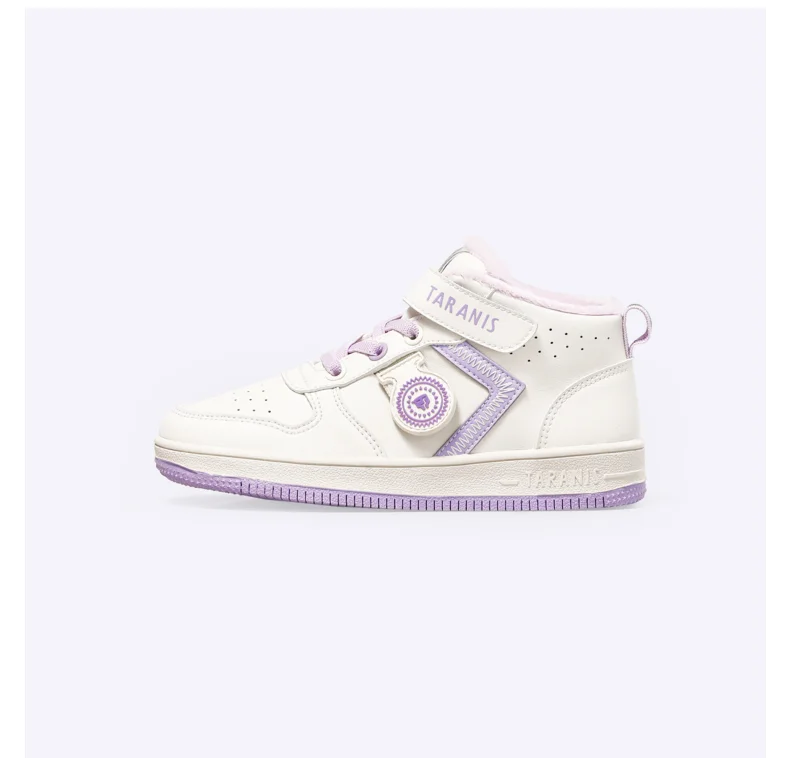 TARANIS winter new children's shoes with velvet sports shoes big children board shoes girls casual shoes boys small white shoes