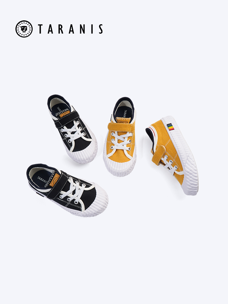 TARANIS Autumn counter with children's canvas shoes fashion versatile cotton board shoes boys and girls biscuit shoes