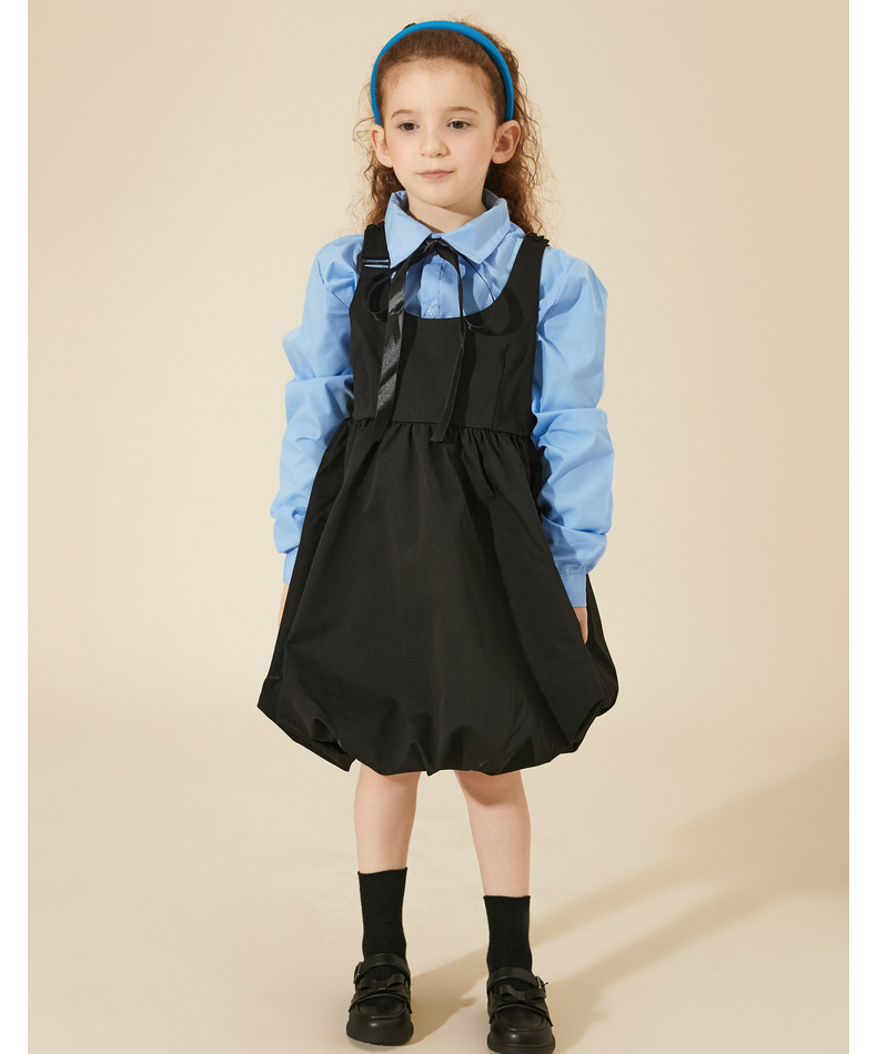 TARANIS New autumn black leather shoes for children girls show leather shoes anti-skid soft bottom students retro small leather shoes