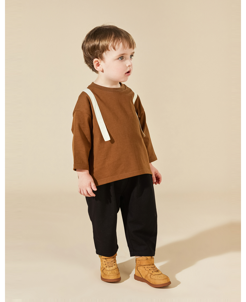 TARANIS Autumn new children's Martin boots boy's leather boots Middle top Velcro ankle boots leather small yellow boots