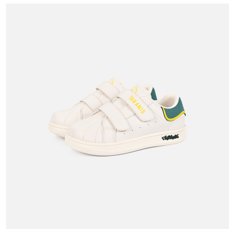 TARANIS Spring new boys shoes white shoes children's light sports shoes soft bottom non-slip board shoes