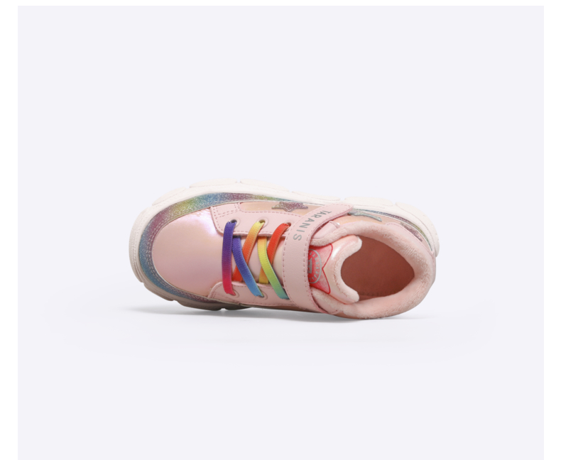 TARANIS Winter New Children's Shoes Girls Pink Sports Shoes with Fleece Warm Shoes Soft Bottom Casual Shoes