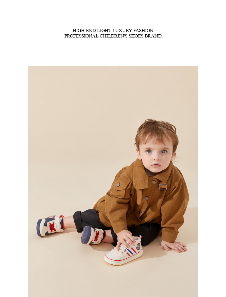 TARANIS Winter new children's shoes plus velvet winter shoes bread shoes two cotton shoes boys baby soft sole sports shoes