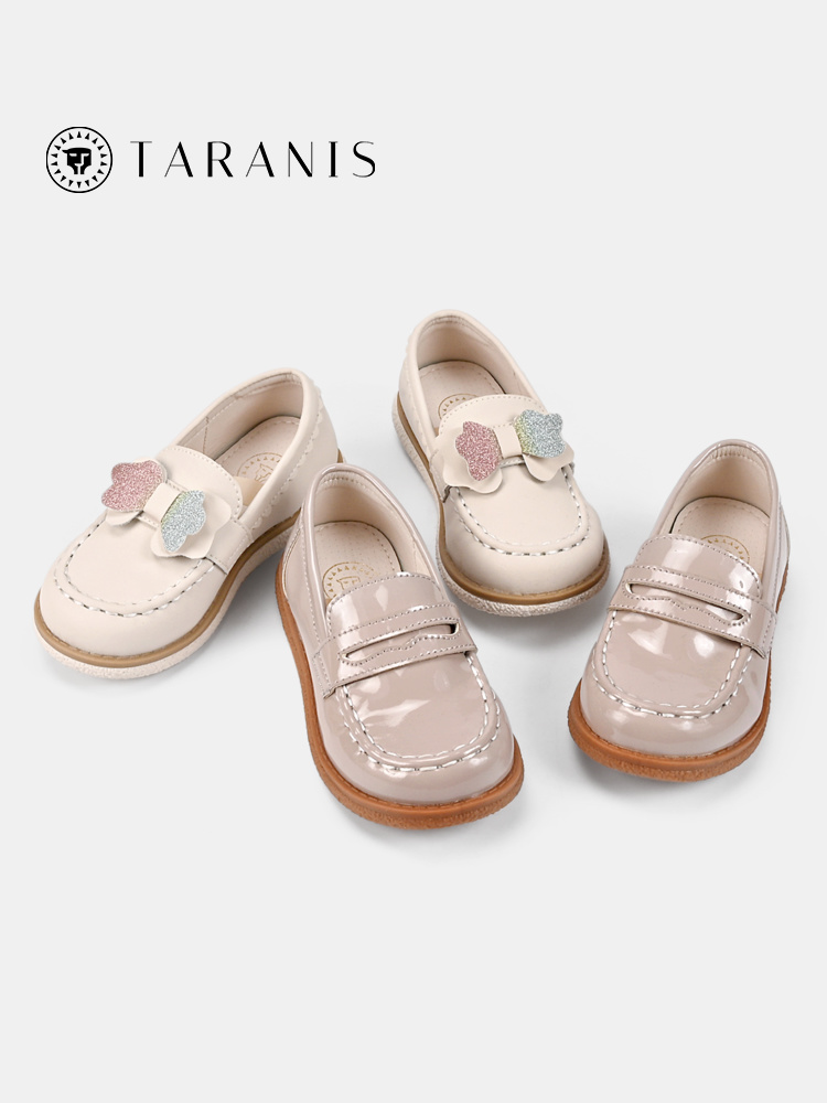 TARANIS Spring new girl shoes baby girl bow princess shoes children's single shoe soft soled shoes