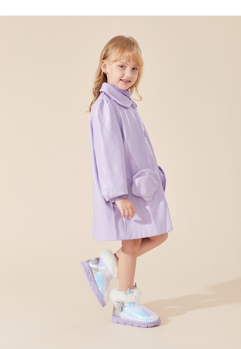 TARANIS Winter new girls' shoes children's shoes fleece and thick cotton shoes soft soles warm waterproof snow boots