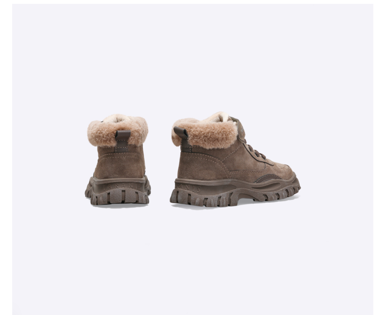 TARANIS Winter new boys' shoes children's boots soft soled fleece ankle boots warm cotton shoes vintage Martin boots