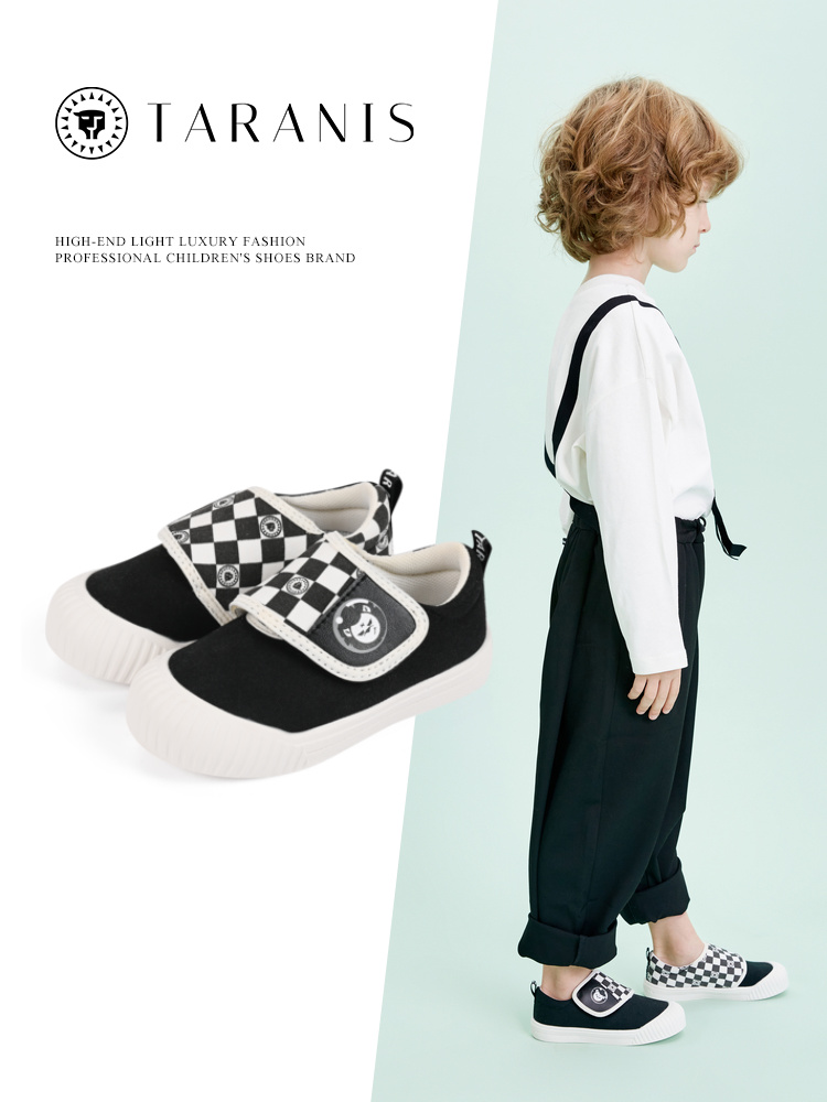 TARANIS Spring New Boys Shoes Children Sports Shoes Canvas Shoes Soft Soled Shoes Kindergarten Indoor Shoes