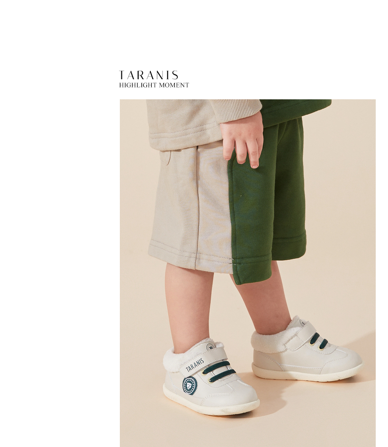 TARANIS Winter new shoes for boys and girls baby cotton shoes and soft soft shoes soft winter shoes white shoes