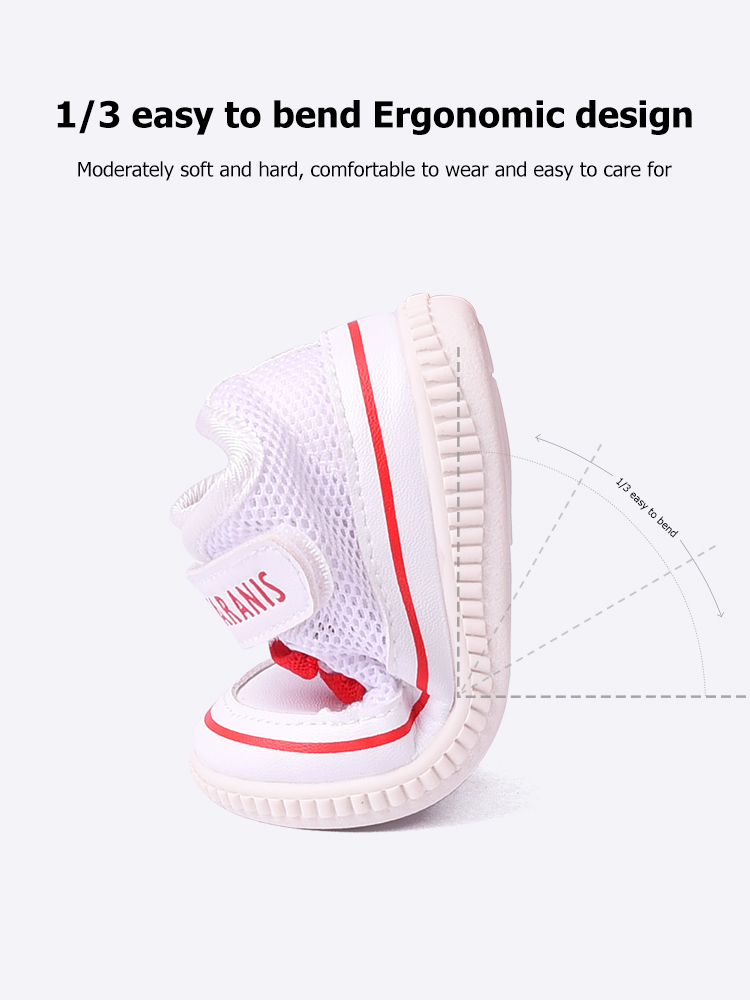 TARANISkids Non - slip Breathable Soft Bottom Mesh Small White Shoes