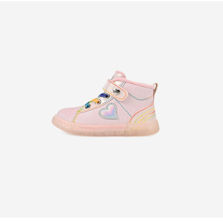 TARANIS Winter New Children's Shoes Girls Jelly Soft Sole Sports Shoes Children's Wooden Shoes with Fleece Warm Casual Shoes