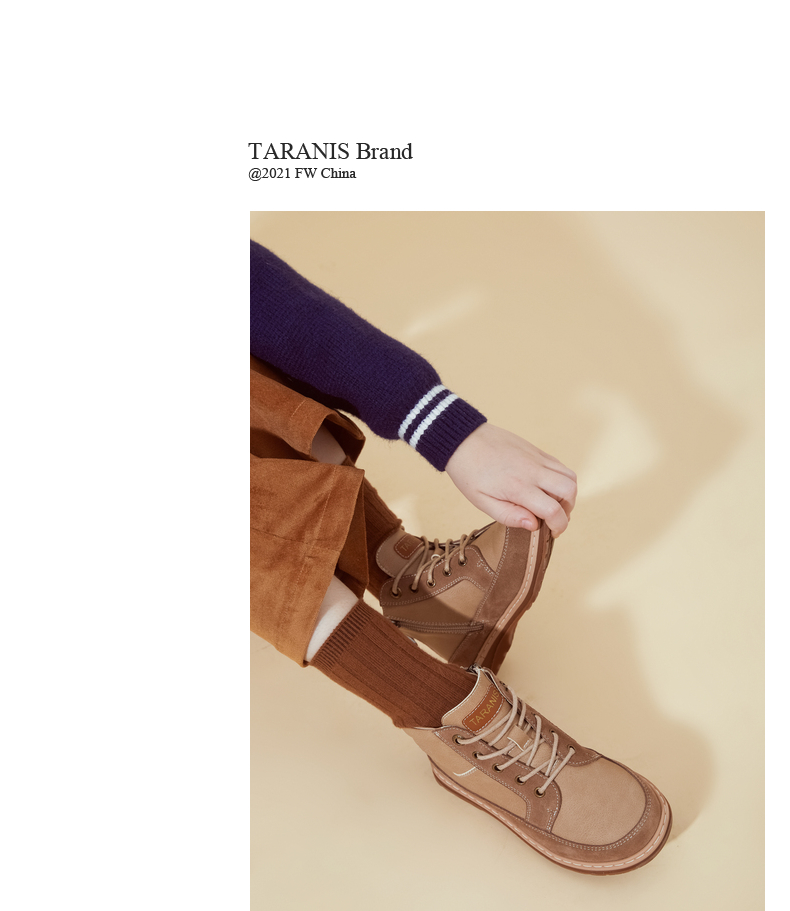 TARANIS Autumn new boy Martin boots ankle boots middle tube children's boots runway boots non slip soft sole children's single boot
