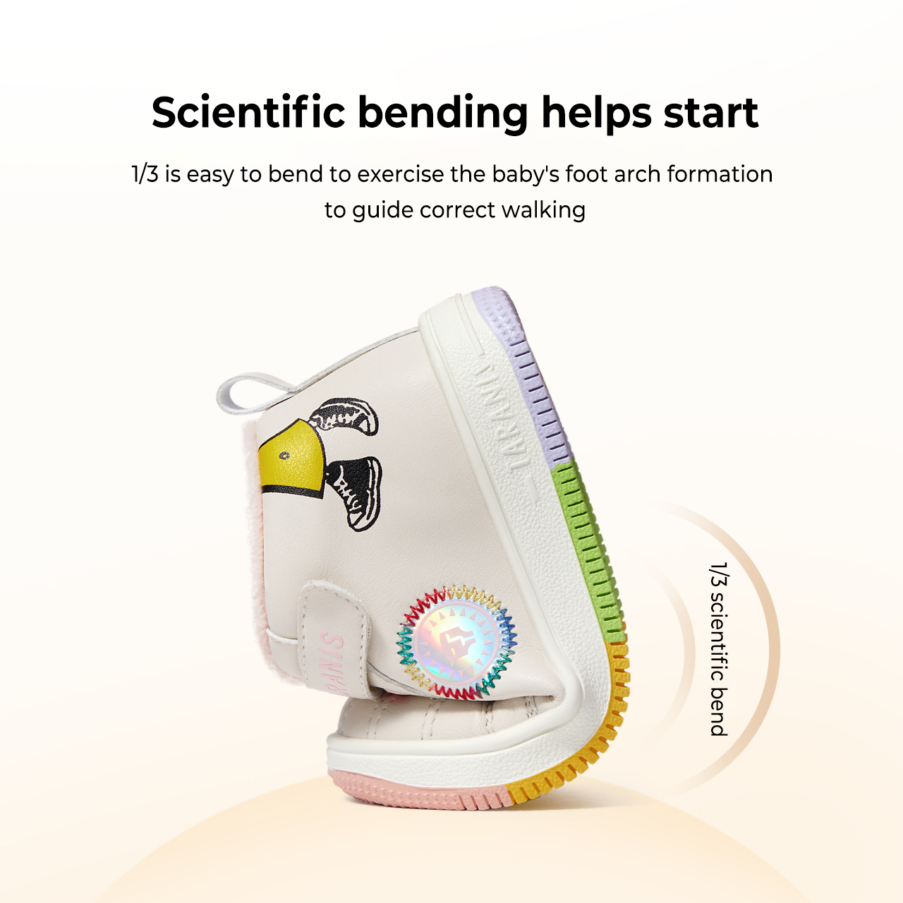 TARANISkids Winter New Casual Rainbow Bottom Sneakers