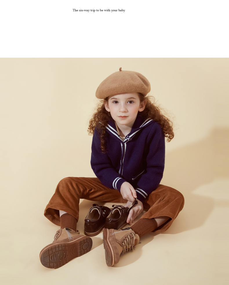 TARANIS Autumn new boy Martin boots ankle boots middle tube children's boots runway boots non slip soft sole children's single boot