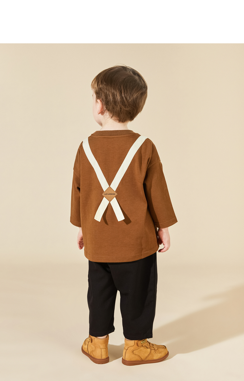 TARANIS Autumn new children's Martin boots boy's leather boots Middle top Velcro ankle boots leather small yellow boots