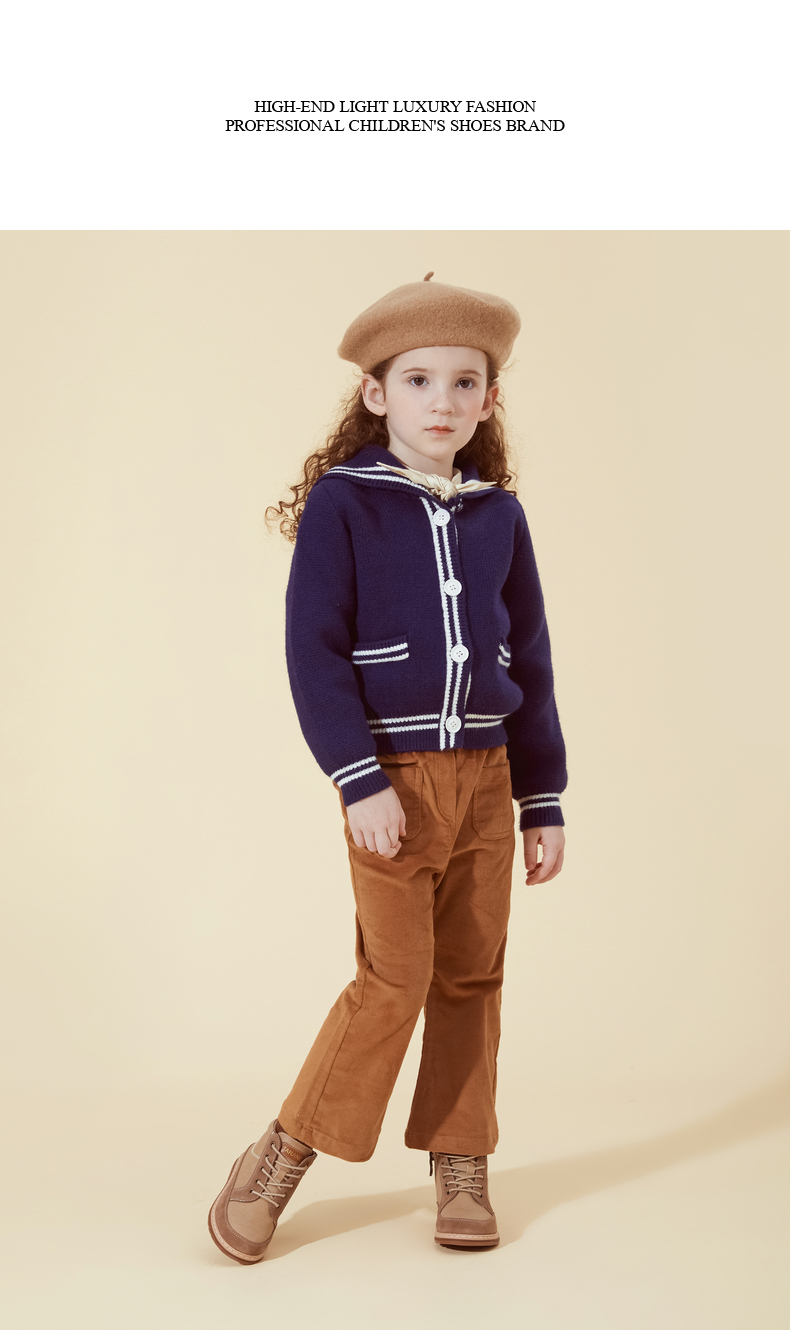 TARANIS Autumn new boy Martin boots ankle boots middle tube children's boots runway boots non slip soft sole children's single boot