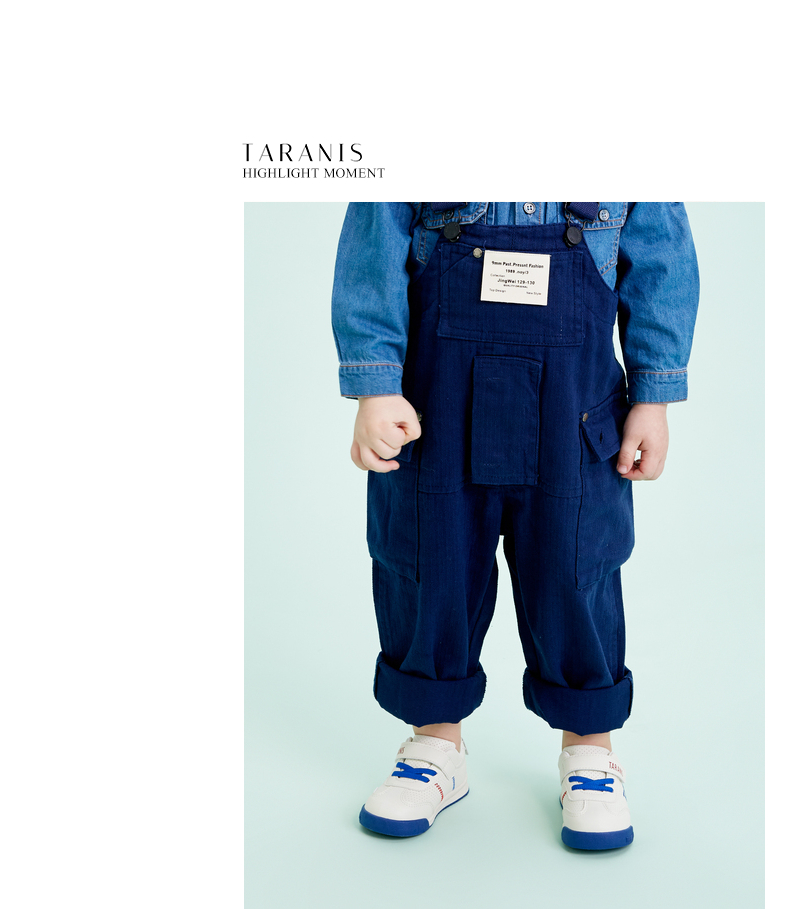 TARANIS Spring new children's shoes boys soft bottom toddler shoes breathable punch functional shoes children's bread shoes