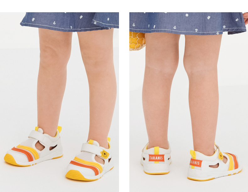 TARANIS Caterpillar children's shoes summer boys baby net cloth breathable sports shoes bao Toe kick prevention function walking shoes women