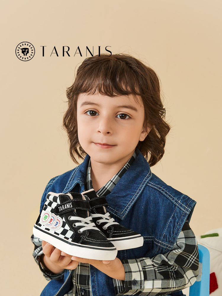 TARANISkids Winter New Fleece Warm Children's Soft Sole Casual Shoes