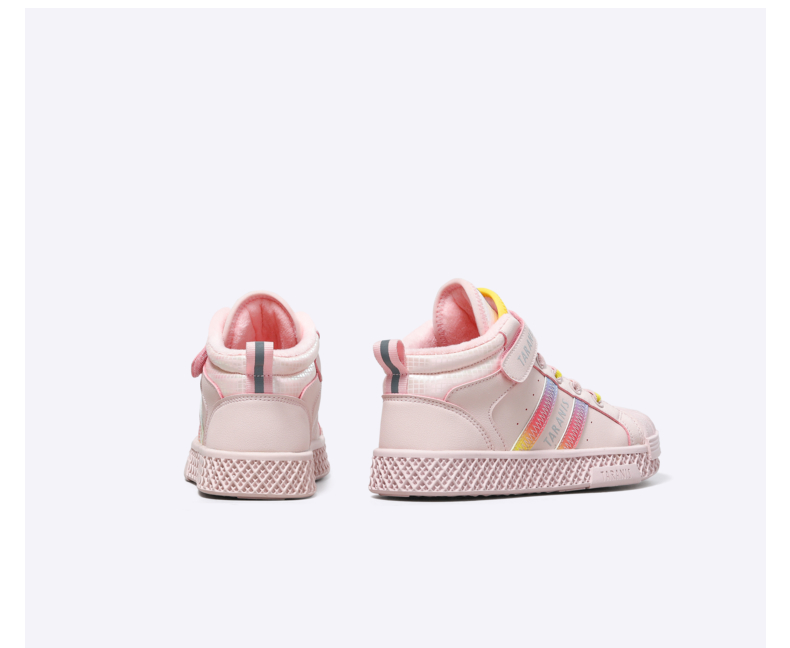 TARANIS winter new fleece men's shoes children's sports shoes high help big children warm cotton shoes soft sole shoes