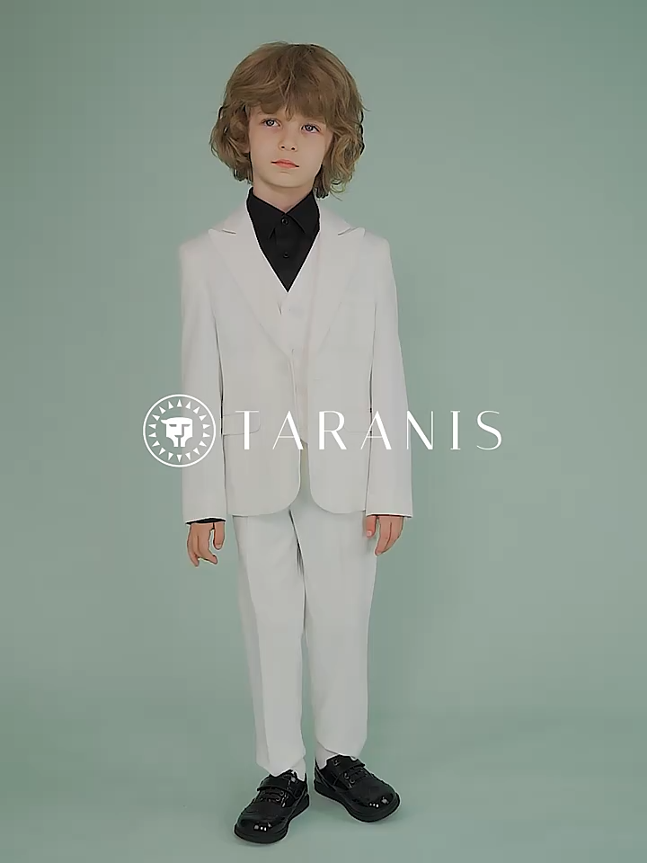 TARANIS Spring new men's baby shoes children's black soft bottom retro dress shoes show children's shoes