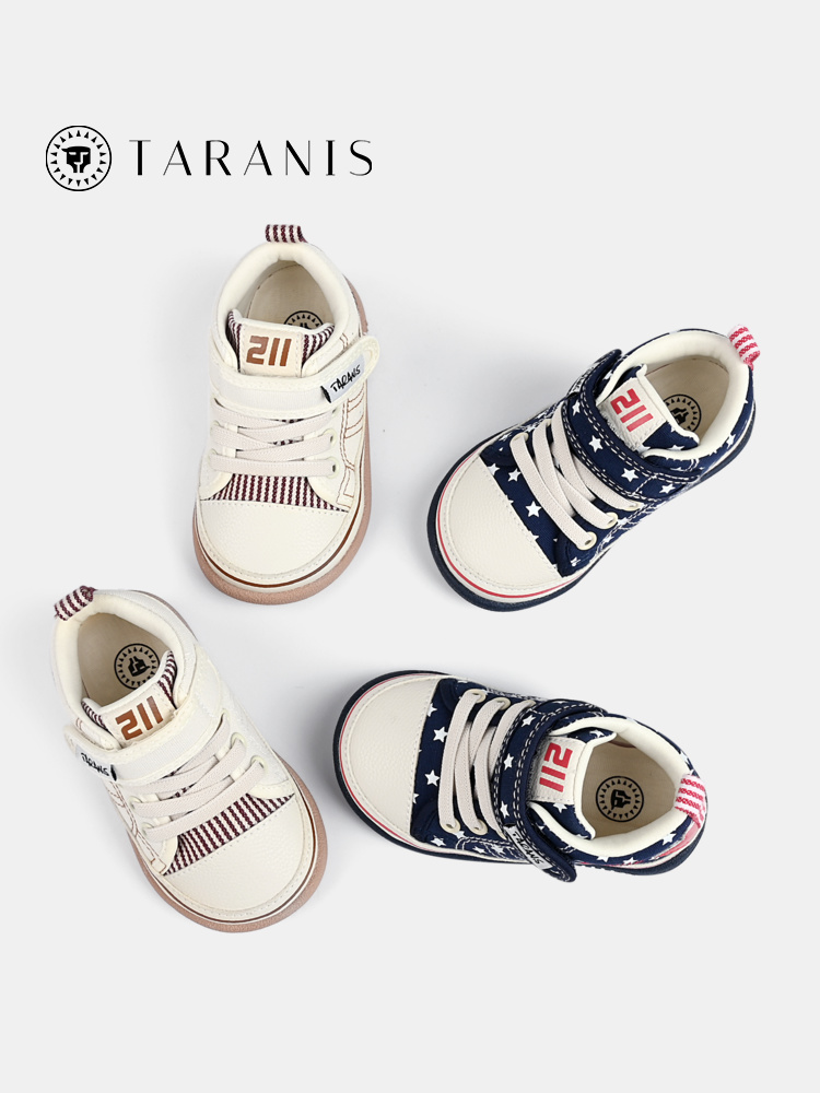 TARANIS 211 spring new children's shoes baby toddler shoes men's baby canvas shoes girls breathable sports shoes