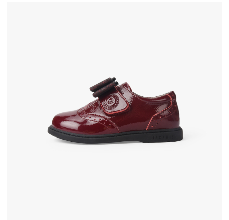 TARANIS Autumn girl leather shoes retro bow princess shoes soft soled real leather shoes children show single shoes