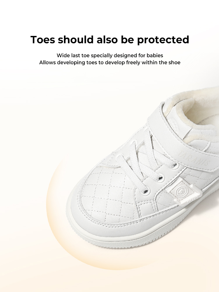 TARANISkids 2022 New Fleece Warm Soft Sole White Shoes