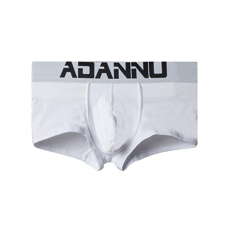 Adannu Men's Slippery Cotton Breathable Mid-waist Boxer Briefs
