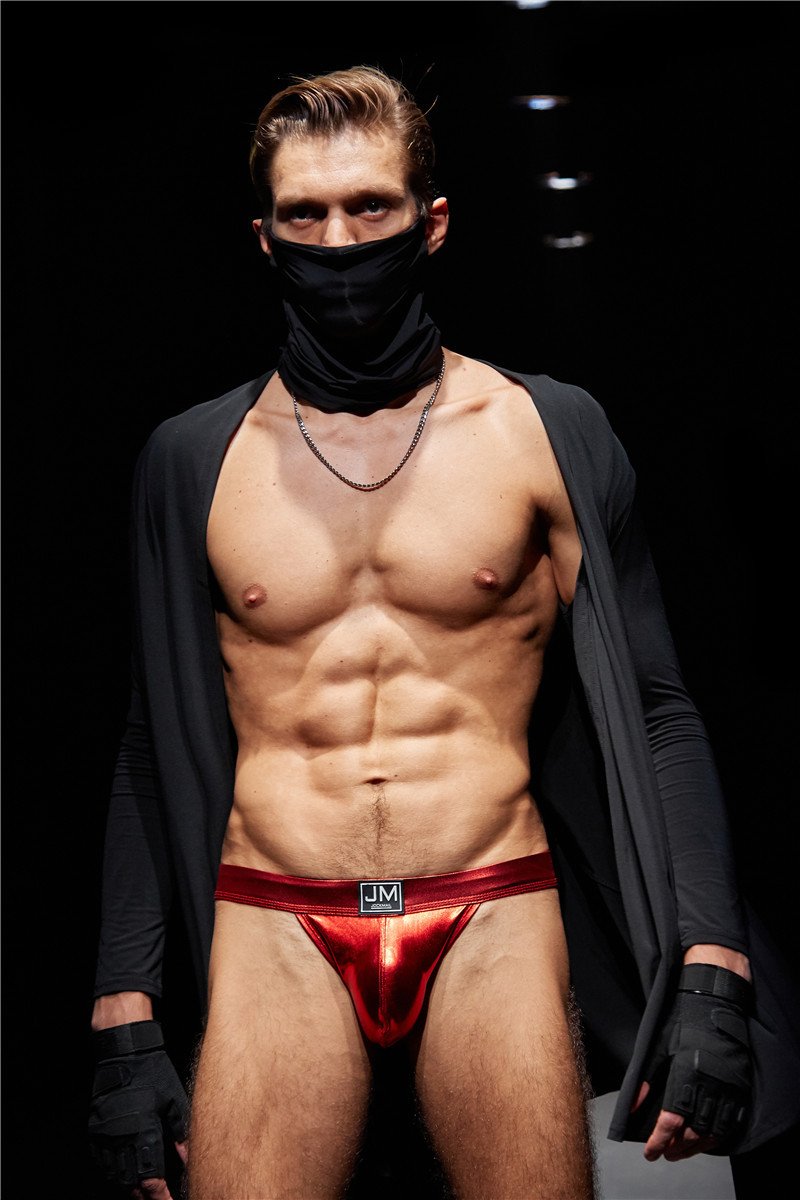 Men Leather Thong Jockstrap Underwear