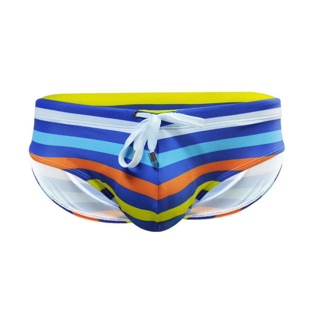 Men's Striped Print Sexy Swim Shorts