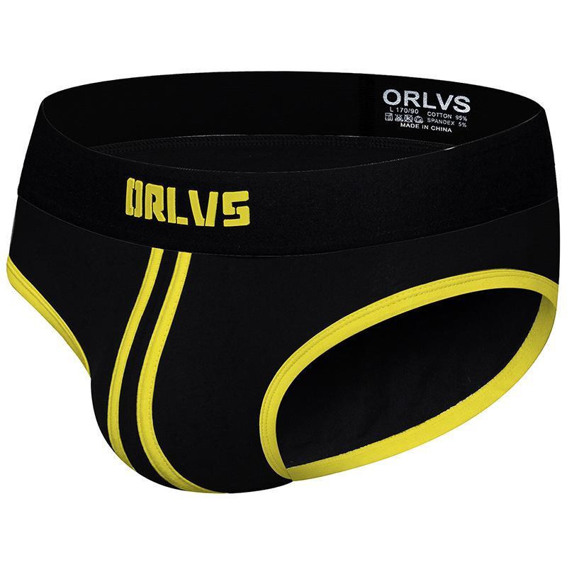 Orlvs Men's Striped Comfortable and Quick-drying brief