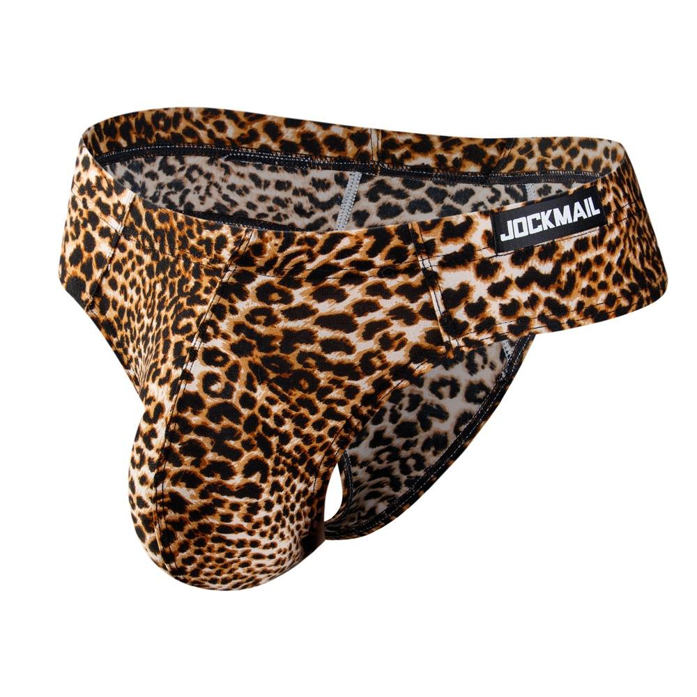 Men's leopard print comfortable thong