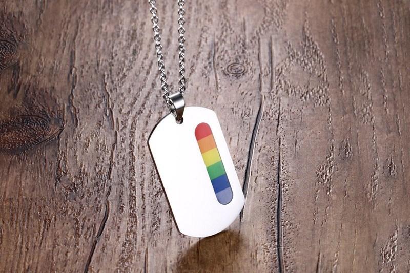 Rainbow Stainless Steel Jewelry Necklace Lgbtq Accessories