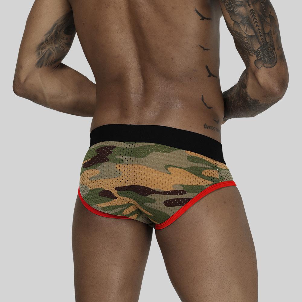 0850 Men's Camouflage Mesh Quick-drying Briefs