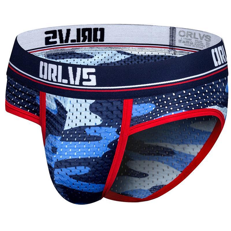 Orlvs Men's Camouflage Mesh Breathable Briefs