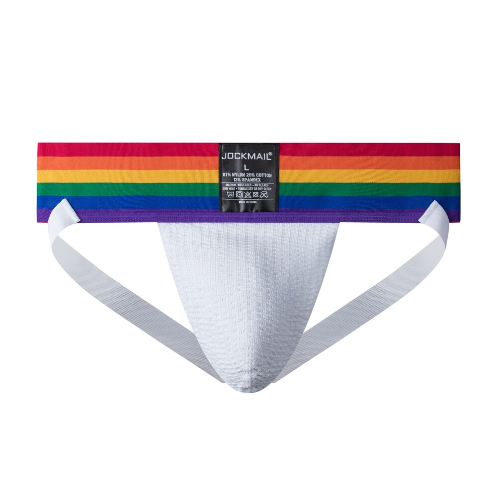 ORLVS UNDERWEAR | Jockmail Rainbow Pride Jockstrap | GAY UNDERWEAR