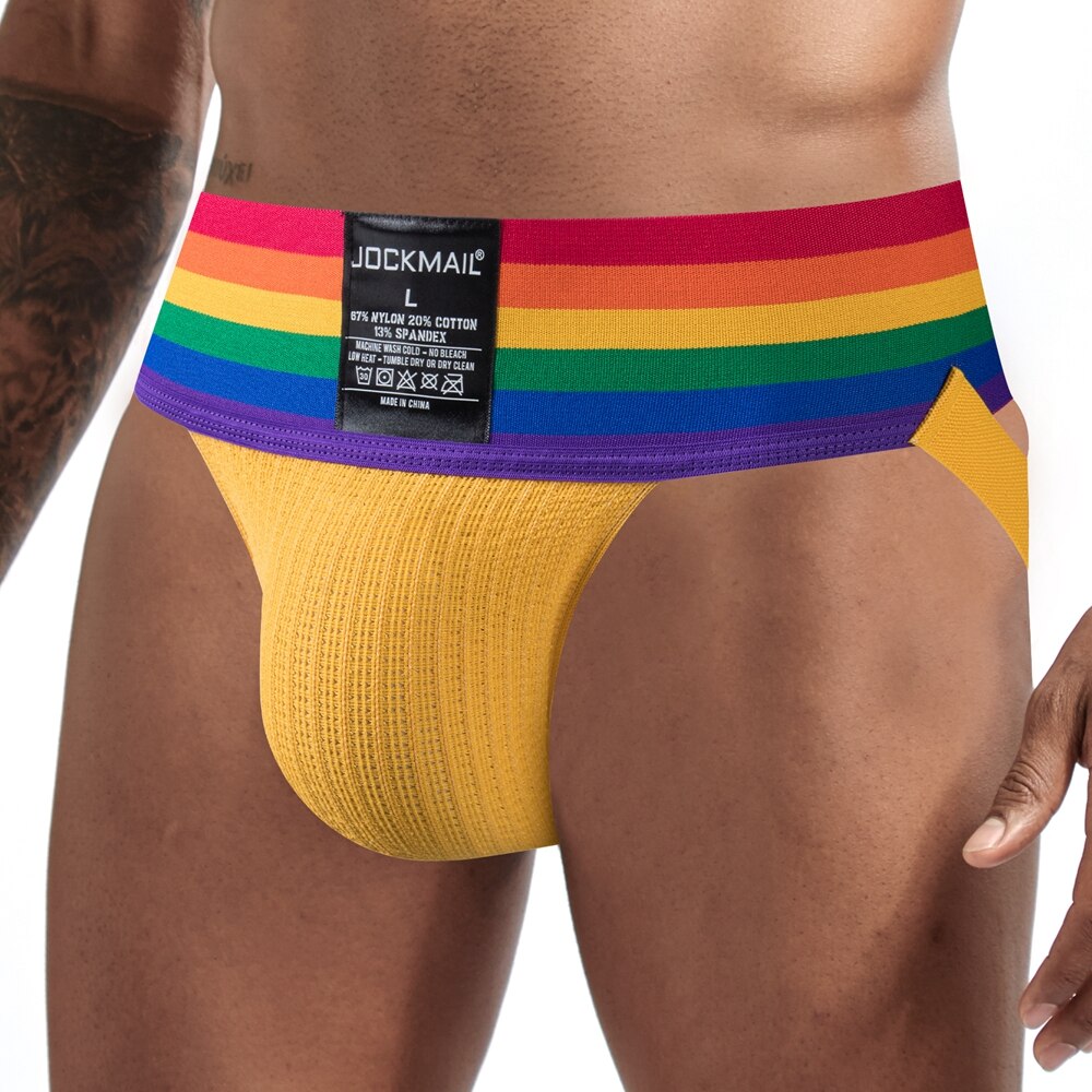 ORLVS UNDERWEAR | Jockmail Rainbow Pride Jockstrap | GAY UNDERWEAR