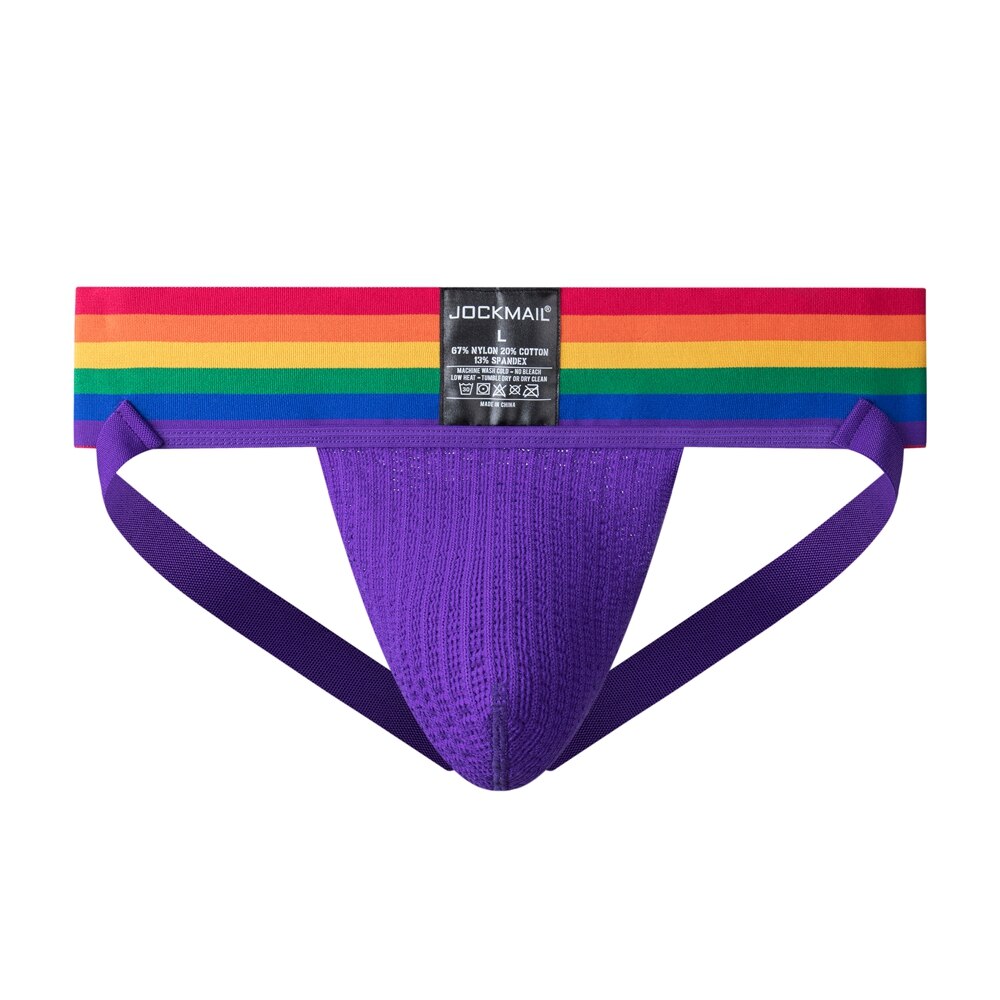 ORLVS UNDERWEAR | Jockmail Rainbow Pride Jockstrap | GAY UNDERWEAR