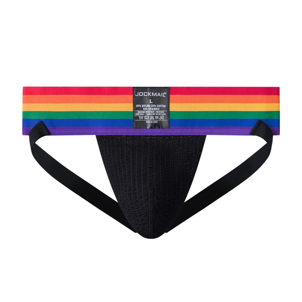 ORLVS UNDERWEAR | Jockmail Rainbow Pride Jockstrap | GAY UNDERWEAR