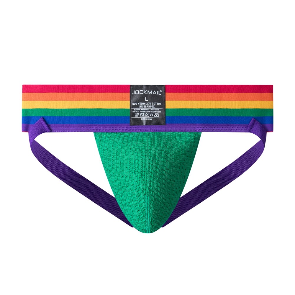 ORLVS UNDERWEAR | Jockmail Rainbow Pride Jockstrap | GAY UNDERWEAR